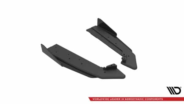 MAXTON DESIGN -  Bočné difúzory zadného náraznika V.1 + Splitre Ford Mustang GT Mk6 Facelift , Black + Gloss Flaps – Obrázok 5