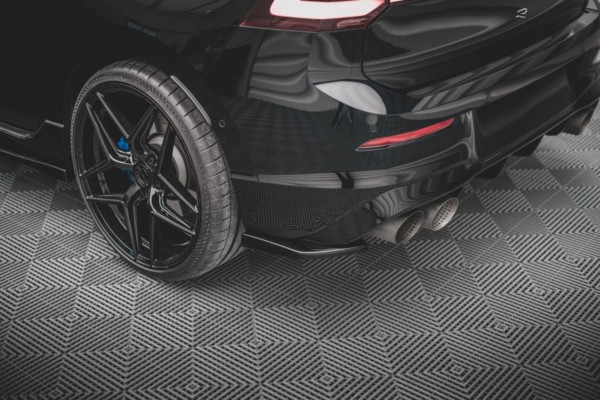MAXTON DESIGN - Bočné difúzory zadného náraznika V.2 for Volkswagen Golf R Mk8 , Čierny lesk , – Obrázok 3