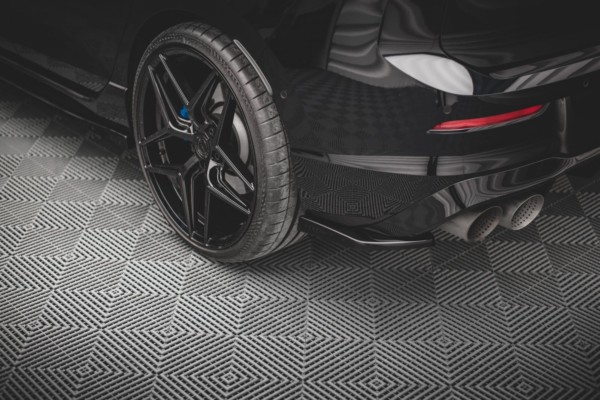 MAXTON DESIGN - Bočné difúzory zadného náraznika V.2 for Volkswagen Golf R Mk8 , Čierny lesk , – Obrázok 4