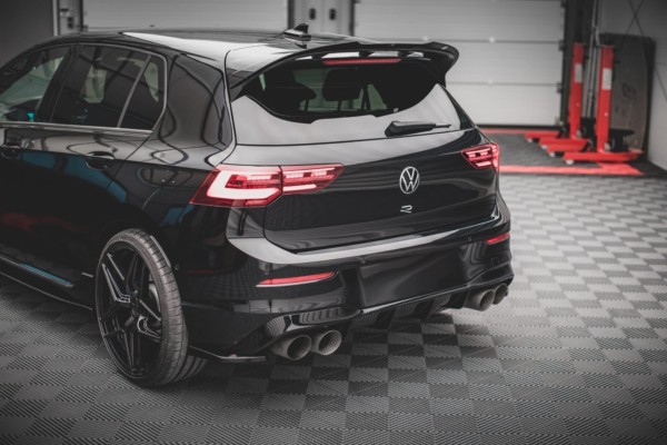 MAXTON DESIGN - Bočné difúzory zadného náraznika V.2 for Volkswagen Golf R Mk8 , Čierny lesk , – Obrázok 5