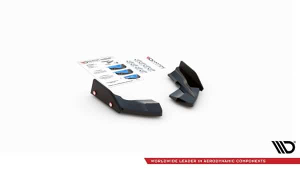 MAXTON DESIGN - Bočné difúzory zadného náraznika + Splitre V.2 Volkswagen Golf R Mk8 , Čierny lesk – Obrázok 6
