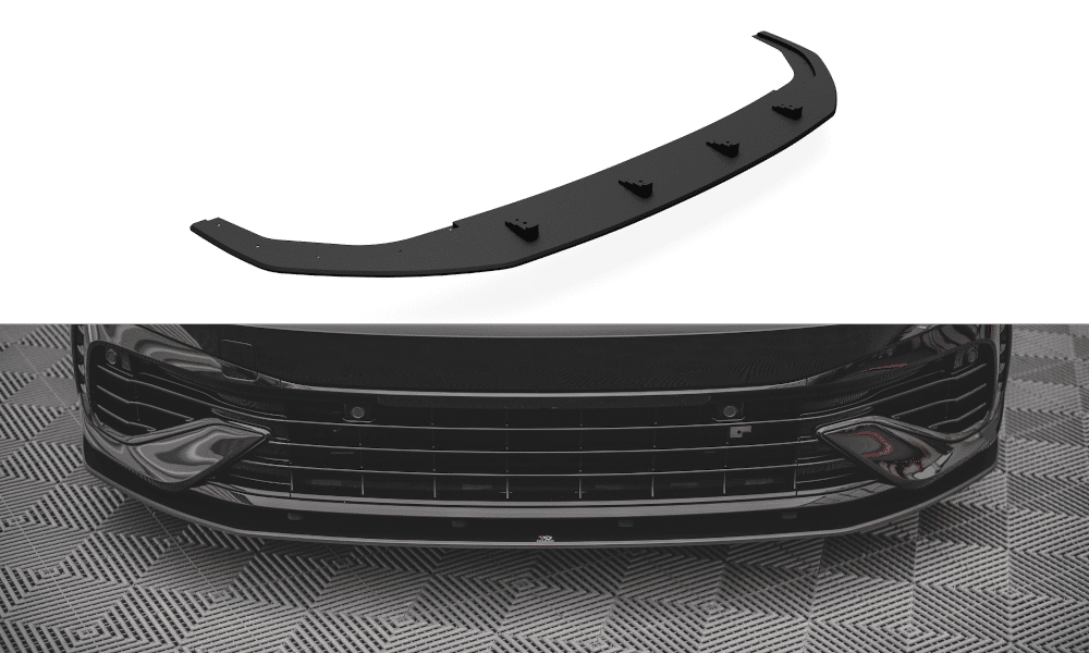 MAXTON DESIGN - Spoiler pod Predný náraznik Volkswagen Golf R Mk8 , Black