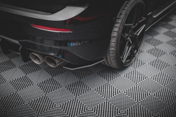 MAXTON DESIGN -  Bočné difúzory zadného náraznika Volkswagen Golf R Mk8 , Black – Obrázok 2
