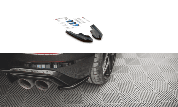 MAXTON DESIGN - Bočné difúzory zadného náraznika V.4 for Volkswagen Golf R Mk8 , Čierny lesk ,