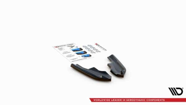 MAXTON DESIGN - Bočné difúzory zadného náraznika V.4 for Volkswagen Golf R Mk8 , Čierny lesk , – Obrázok 5