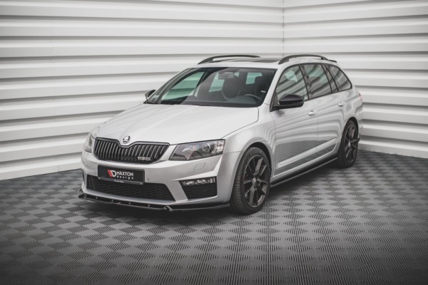 MAXTON DESIGN - Spoiler pod Predný náraznik   V.3 Skoda Octavia RS Mk3 , Čierny lesk – Obrázok 2