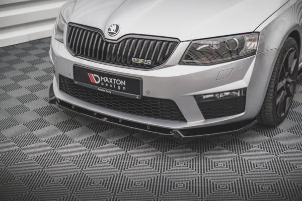 MAXTON DESIGN - Spoiler pod Predný náraznik   V.3 Skoda Octavia RS Mk3 , Čierny lesk – Obrázok 4