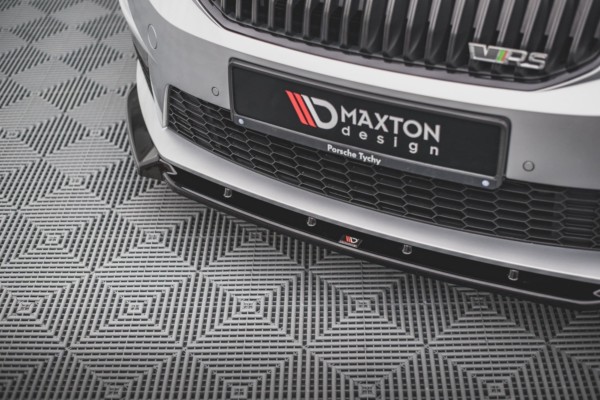 MAXTON DESIGN - Spoiler pod Predný náraznik   V.3 Skoda Octavia RS Mk3 , Čierny lesk – Obrázok 5