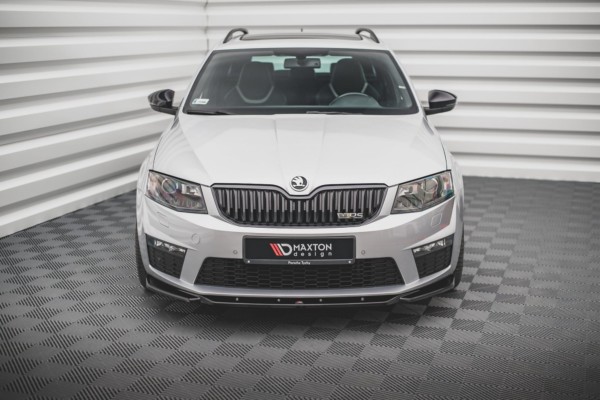 MAXTON DESIGN - Spoiler pod Predný náraznik   V.4 Skoda Octavia RS Mk3 , Čierny lesk – Obrázok 3