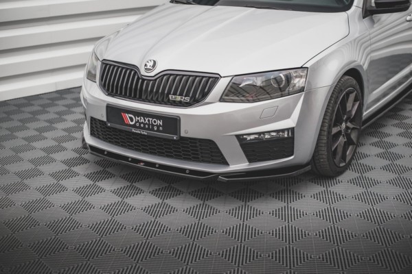 MAXTON DESIGN - Spoiler pod Predný náraznik   V.4 Skoda Octavia RS Mk3 , Čierny lesk – Obrázok 4