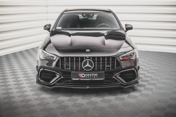 MAXTON DESIGN - Spoiler pod Predný náraznik   V.3 Mercedes-AMG CLA 45 Aero C118 , Čierny lesk – Obrázok 2