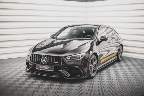 MAXTON DESIGN - Spoiler pod Predný náraznik   V.3 Mercedes-AMG CLA 45 Aero C118 , Čierny lesk – Obrázok 3