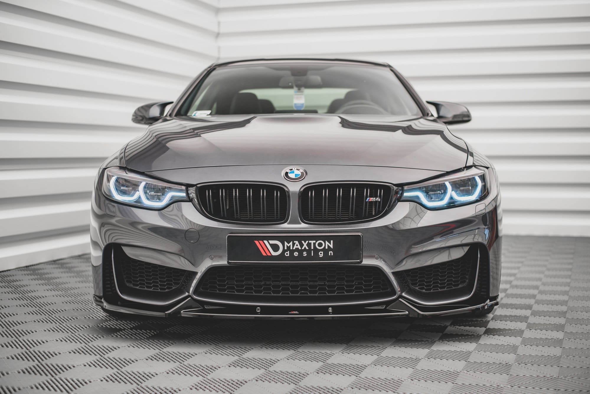 MAXTON DESIGN - Spoiler pod Predný náraznik vhodné pre BMW M4 F82 , Čierny lesk – Obrázok 3