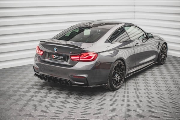 MAXTON DESIGN - Bočné difúzory zadného náraznika V.1 vhodné pre BMW M4 F82 , Čierny lesk , – Obrázok 3