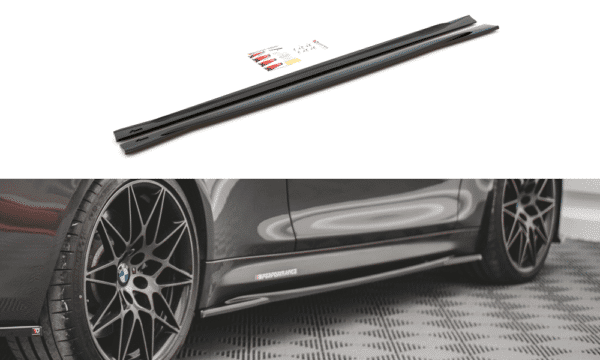 MAXTON DESIGN - Lišty pod prahy BMW M4 F82 , Čierny lesk