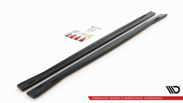MAXTON DESIGN - Lišty pod prahy BMW M4 F82 , Čierny lesk – Obrázok 5