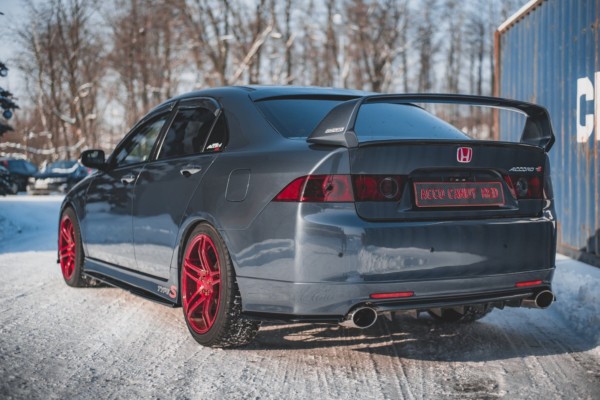 MAXTON DESIGN - Bočné difúzory zadného náraznika V.2 Honda Accord Mk7 Type-S , Čierny lesk , – Obrázok 2