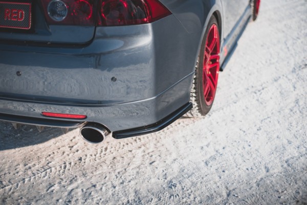 MAXTON DESIGN - Bočné difúzory zadného náraznika V.2 Honda Accord Mk7 Type-S , Čierny lesk , – Obrázok 4