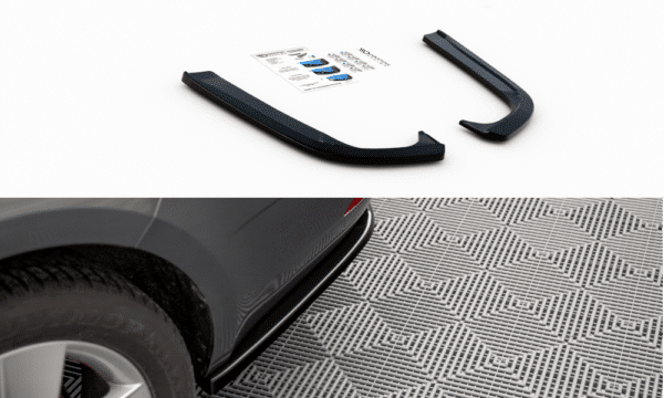 MAXTON DESIGN - Bočné difúzory zadného náraznika Skoda Octavia Mk3 Facelift , Čierny lesk ,