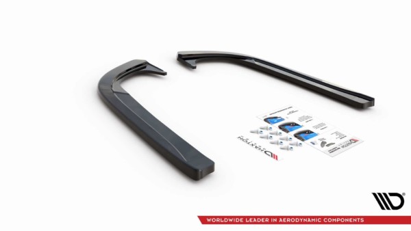 MAXTON DESIGN - Bočné difúzory zadného náraznika Skoda Octavia Mk3 Facelift , Čierny lesk , – Obrázok 5