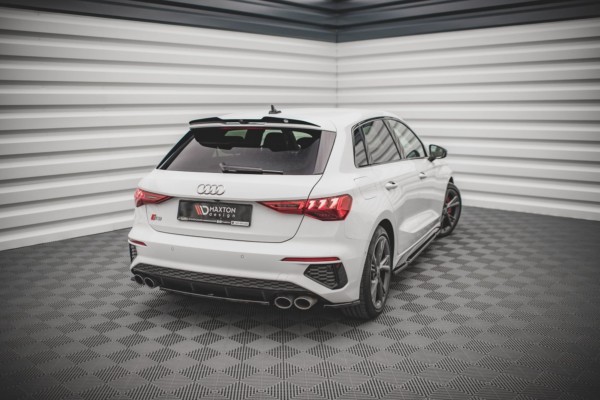 MAXTON DESIGN - Predlženie spoilera  V.2 Audi S3 / A3 S-Line 8Y , 
Čierny lesk 

, – Obrázok 3