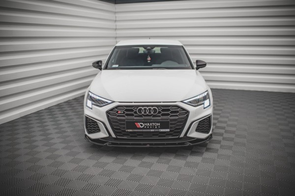 MAXTON DESIGN - Spoiler pod Predný náraznik   V.3 Audi S3 / A3 S-Line 8Y , Čierny lesk – Obrázok 2