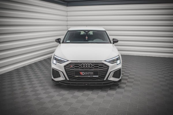 MAXTON DESIGN - Spoiler pod Predný náraznik   V.4 Audi S3 / A3 S-Line 8Y , Čierny lesk – Obrázok 2