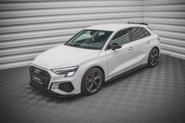 MAXTON DESIGN - Lišty pod prahy Audi S3 / A3 S-Line 8Y , Čierny lesk – Obrázok 2