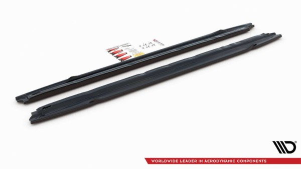 MAXTON DESIGN - Lišty pod prahy Audi S3 / A3 S-Line 8Y , Čierny lesk – Obrázok 5