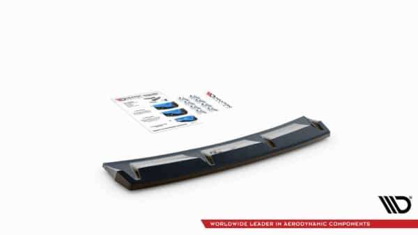 MAXTON DESIGN - Stredový spoiler pod zadný náraznik for Audi S3 8Y , Čierny lesk – Obrázok 5