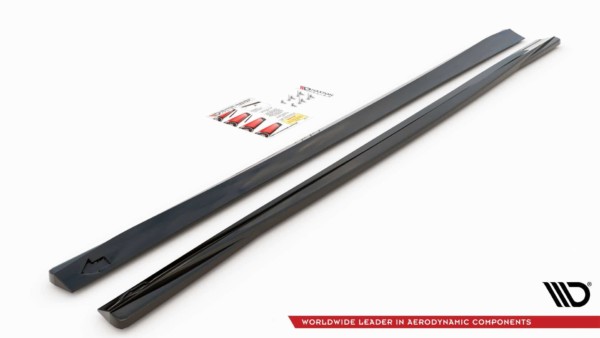 MAXTON DESIGN - Lišty pod prahy Volvo V90 Mk2 , Čierny lesk – Obrázok 5