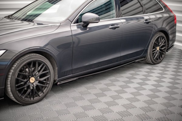 MAXTON DESIGN - Lišty pod prahy Volvo V90 Mk2 , Čierny lesk – Obrázok 2