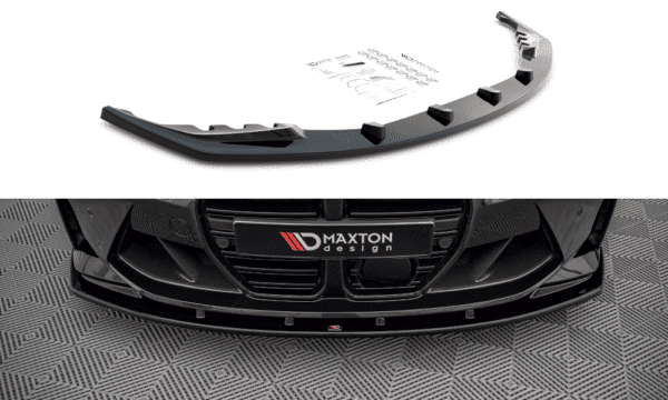 MAXTON DESIGN - Spoiler pod Predný náraznik   V.1 vhodné pre BMW M4 G82 , Čierny lesk