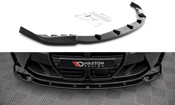 MAXTON DESIGN - Spoiler pod Predný náraznik   V.3 vhodné pre BMW M4 G82 , Čierny lesk