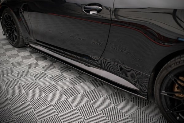 MAXTON DESIGN - Lišty pod prahy V.2 BMW M4 G82 , Čierny lesk – Obrázok 2