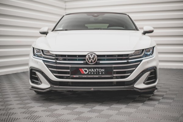 MAXTON DESIGN - Spoiler pod Predný náraznik V.3 Volkswagen Arteon R-Line Facelift , Čierny lesk – Obrázok 3