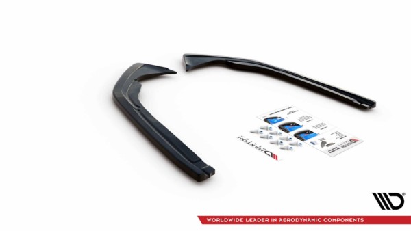 MAXTON DESIGN - Bočné difúzory zadného náraznika Volkswagen Arteon R-Line Facelift , Čierny lesk , – Obrázok 5
