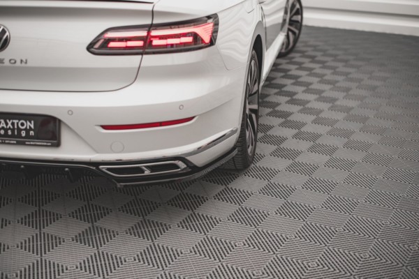 MAXTON DESIGN - Bočné difúzory zadného náraznika Volkswagen Arteon R-Line Facelift , Čierny lesk , – Obrázok 2