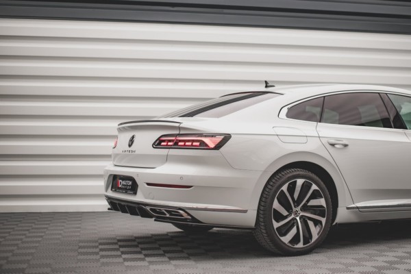 MAXTON DESIGN - Bočné difúzory zadného náraznika Volkswagen Arteon R-Line Facelift , Čierny lesk , – Obrázok 3