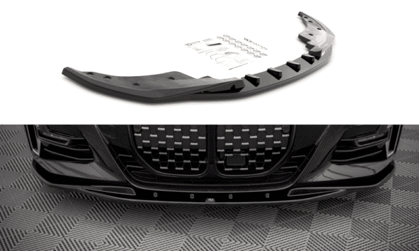 MAXTON DESIGN - Spoiler pod Predný náraznik   V.1 vhodné pre BMW 4 M-Pack G22 , Čierny lesk