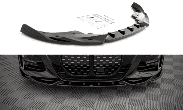 MAXTON DESIGN - Spoiler pod Predný náraznik   V.2 vhodné pre BMW 4 M-Pack G22 , Čierny lesk 


,