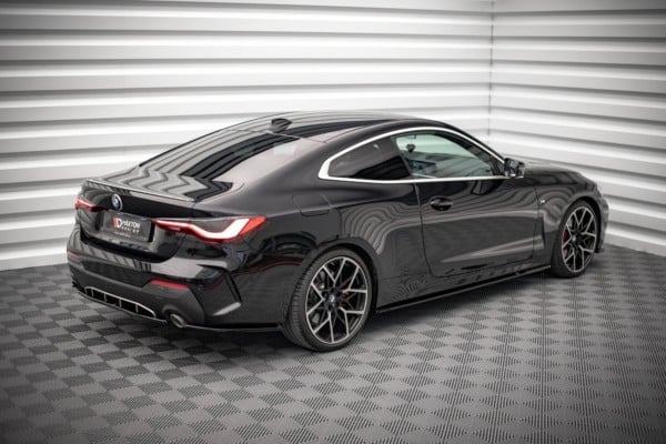 MAXTON DESIGN - Bočné difúzory zadného náraznika V.1 vhodné pre BMW 4 M-Pack G22 , Čierny lesk – Obrázok 3
