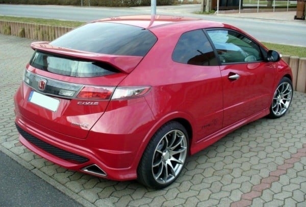 MAXTON DESIGN - Predlženie spoilera HONDA CIVIC VIII HB < TYPE R LOOK > , Sklené vlákno bez P.U