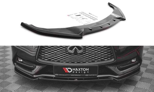 MAXTON DESIGN - Spoiler pod Predný náraznik Infiniti Q60 S Mk2 , Čierny lesk