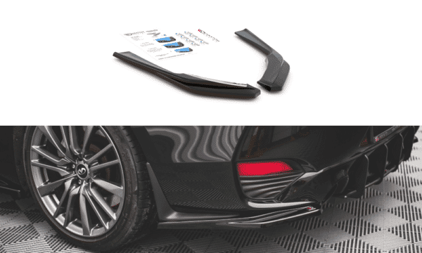 MAXTON DESIGN - Bočné difúzory zadného náraznika Infiniti Q60 S Mk2 , Čierny lesk