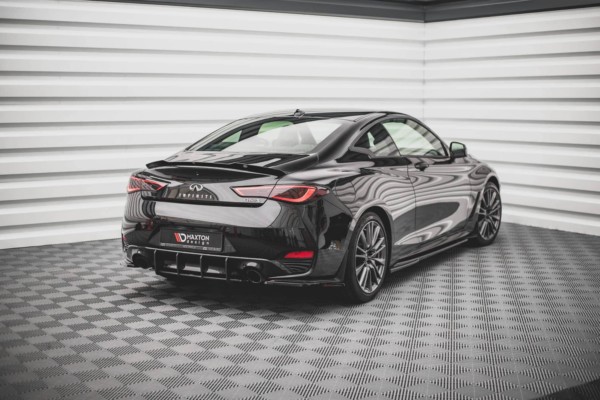 MAXTON DESIGN - Bočné difúzory zadného náraznika Infiniti Q60 S Mk2 , Čierny lesk – Obrázok 2