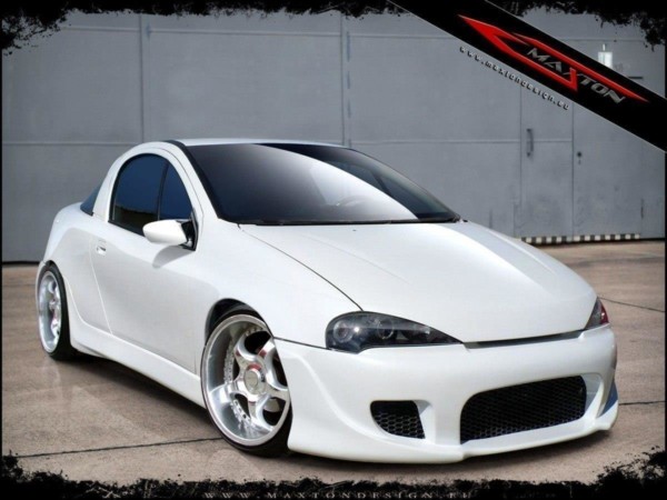 MAXTON DESIGN - Predný náraznik 2 OPEL TIGRA , Sklené vlákno bez P.U