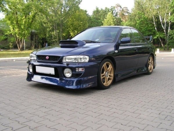 MAXTON DESIGN - Predný podnarazník J-SPEC SUBARU IMPREZA MK1 (1993-1996 GT / WRX / STI) , Sklené vlákno bez P.U