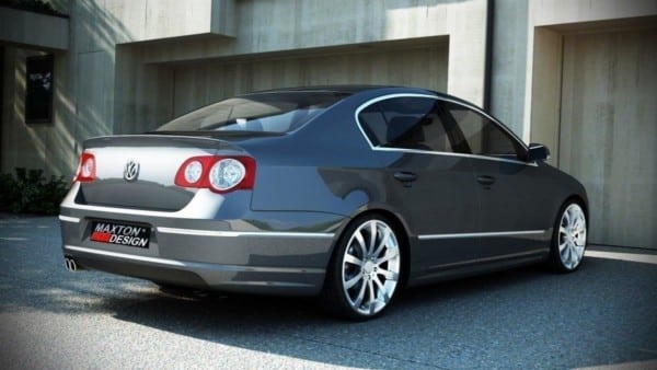 MAXTON DESIGN - Zadný náraznik SPOILER VW PASSAT B6 (R-LINE LOOK) SALOON , Sklené vlákno bez P.U