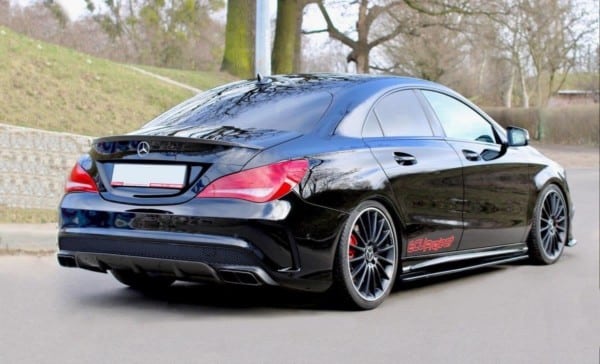 MAXTON DESIGN - Lišty pod prahy MERCEDES CLA 45 AMG C117/A45 AMG W176 (PREFACE) , Čierny lesk – Obrázok 3